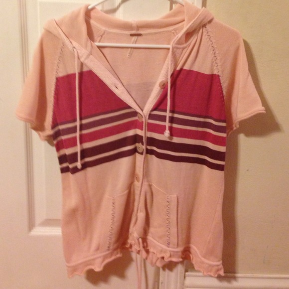 Free People Ruffle Hoodie M