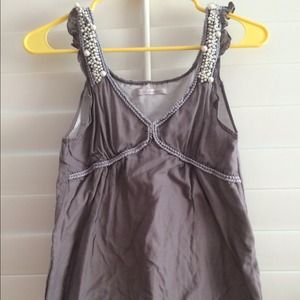 [5 for $25] Beaded shoulder 2 layer top