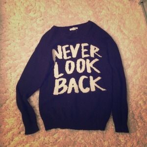 Never Look Back Printed Sweater