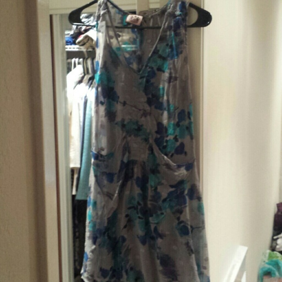 Juicy Couture chiffon dress with grey slip