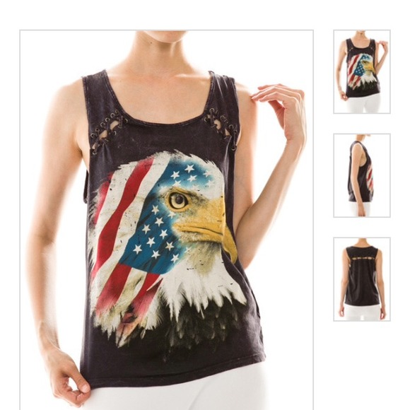 Eagle American Flag Top