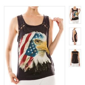 Eagle American Flag Top