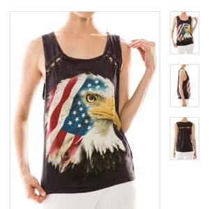 Eagle American Flag Top