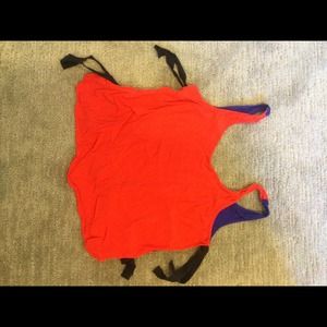 Urban outfitters two tone tie side top