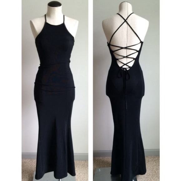 Vintage 90's Minimalist Witchy Lace Up Dress