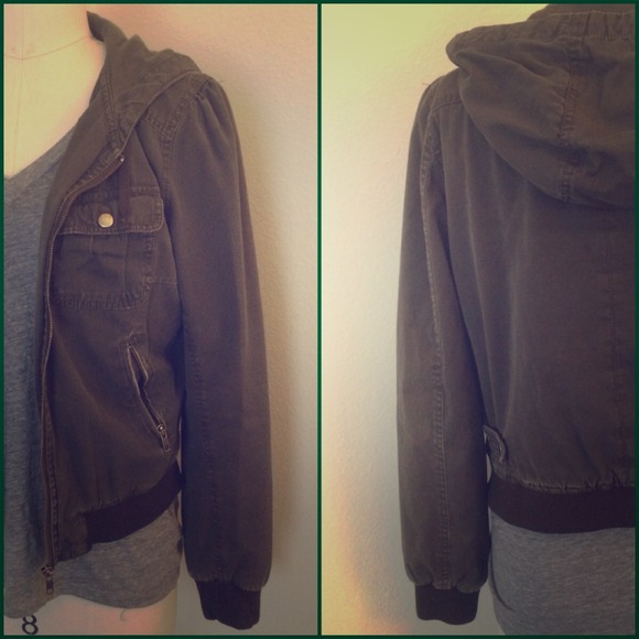 Olive Zip Up Jacket
