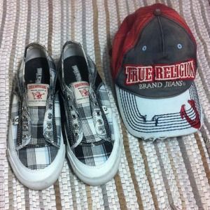 Authentic True religion shoes side 8 & hat
