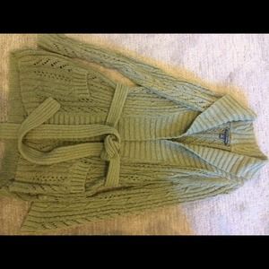 Banana republic green longer cardi