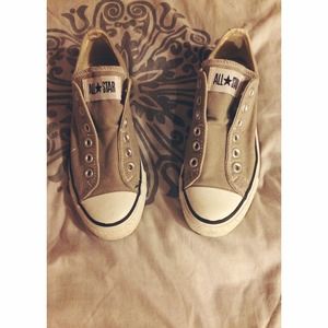 Gray Laceless All Star Converse!