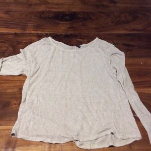 Long sleeve oatmeal colored sweater