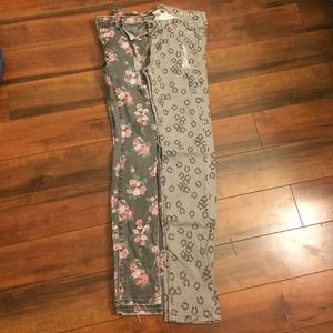 Super skinny patterned skinny jeans