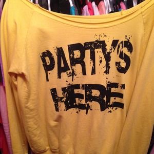 Party's here large off shoulder