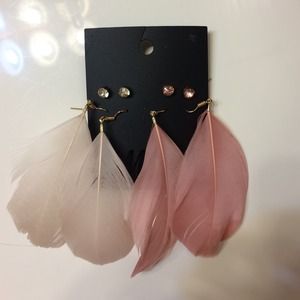 Feather earrings