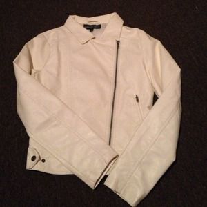 All white Leather Jacket