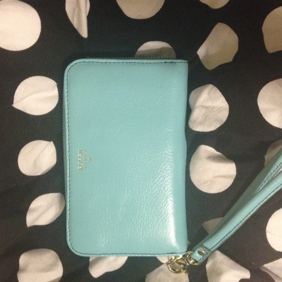 Tiffany blue Fossil wallet - Picture 1 of 3