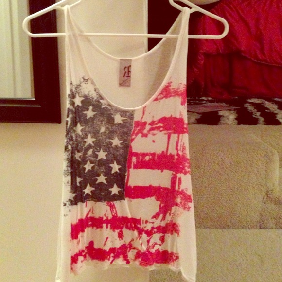 American flag tank top