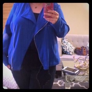 Calvin Klein Woman Cobalt Moto Style Jacket