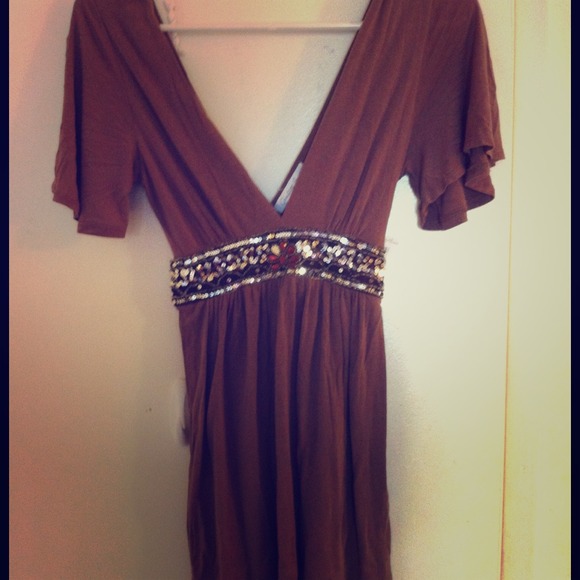 Charlotte Russe Tops - NWT Charlotte Russe sparkly plunging neck top