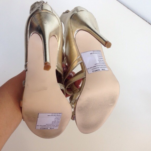 Kate Preston gold gladiator heels Sz 6 new - Picture 4 of 4