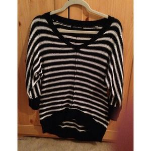 Black and white striped sweater