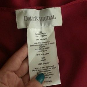 Davids bridal long red shawl
