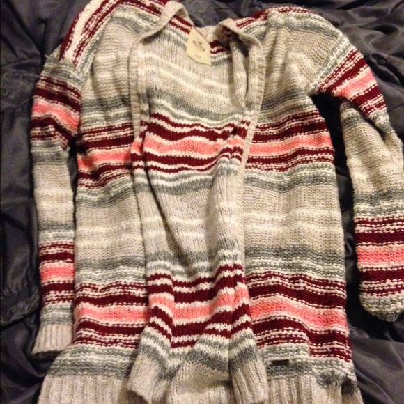 Hollister striped cardigan