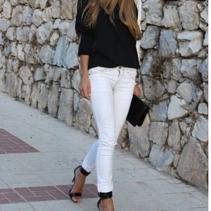 J.Crew Midrise White Toothpick Jean