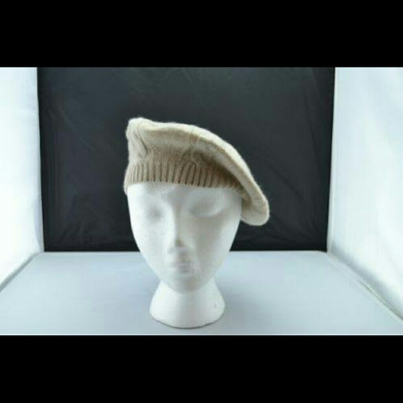 Camel color 100% cashmere beret style hat - Picture 1 of 1