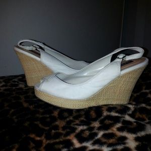 Beige wedges