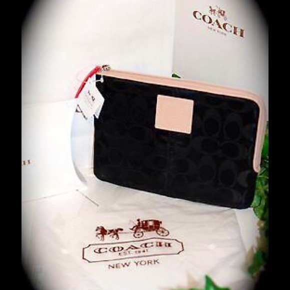 NWT-COACH ERDR/MAKEUP POUCH (SV/BLK)