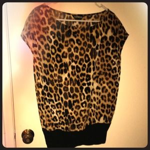 Express leopard print top