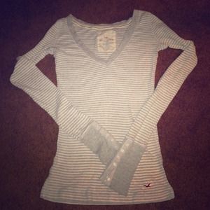 hollister striped long sleeve shirt