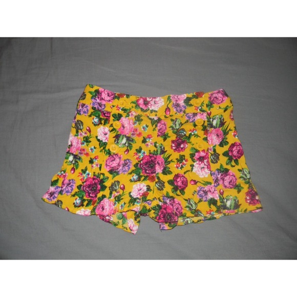 Yellow floral shorts