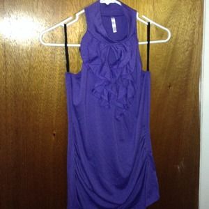 Ruffled Halter Tank