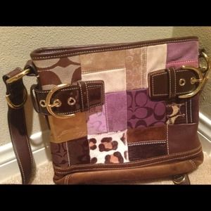 💯% auth Pre-loved Coach leather suede messenger