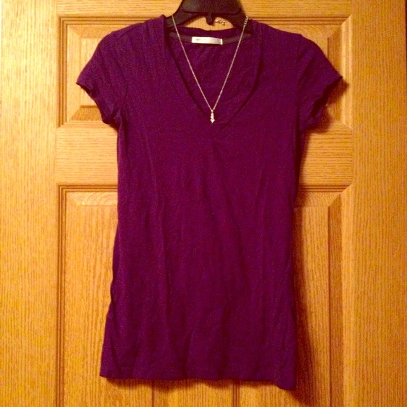 V-Neck Purple Top
