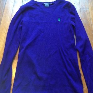 Purple long sleeve Ralph Lauren sport sweater.