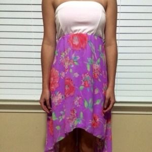 Floral hi-lo dress