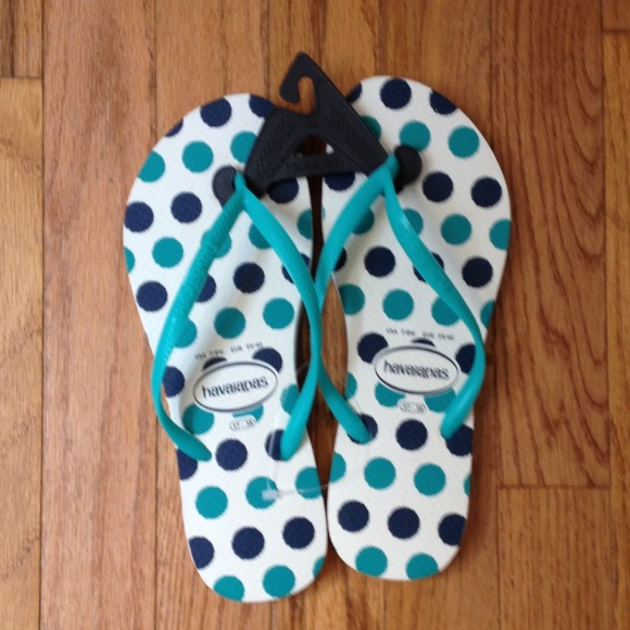 Blue Polka Dot Havaianas
