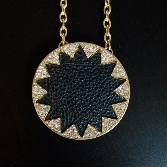 Sunburst necklace w/ long chain