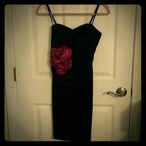Liz Minelli dress with pink flower accent