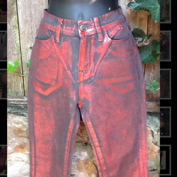 Silence+ Noise Foil High Rise Twig pants - Picture 3 of 4