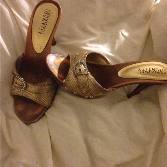 Gold Candie's style shoes