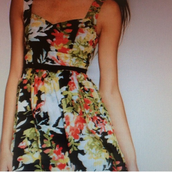 Tropical flower dress