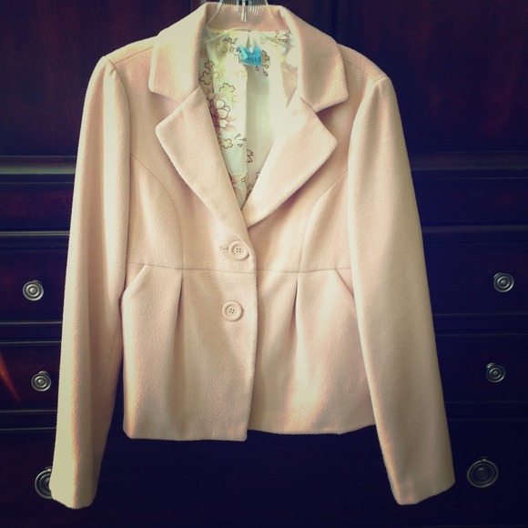 Soft pink 2 button pea coat