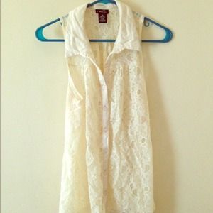 Lace Collar Shirt