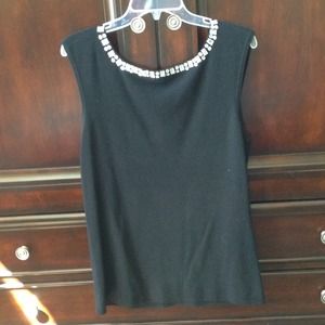 Boston proper black sweater with BLING