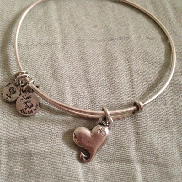 Stunning Alex and Ani Heart W/ Devil Tail Bangle