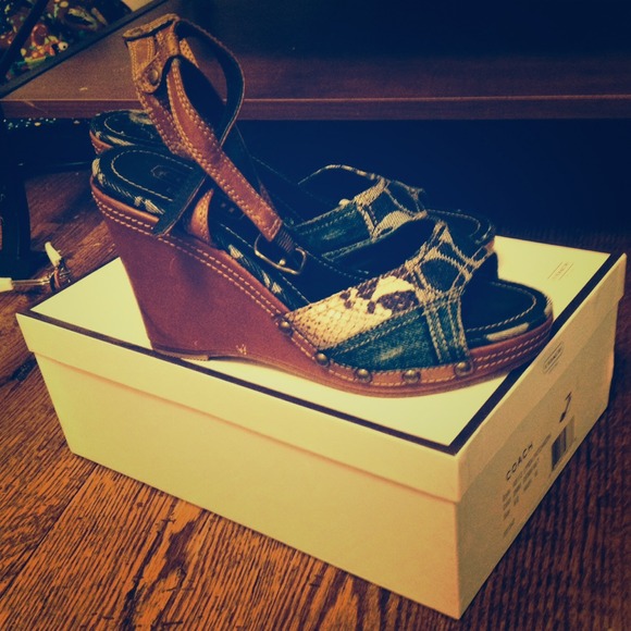 Coach platform wedges!