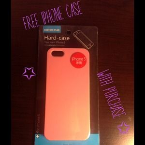 Pink iPhone 5/5s hard case, brand new